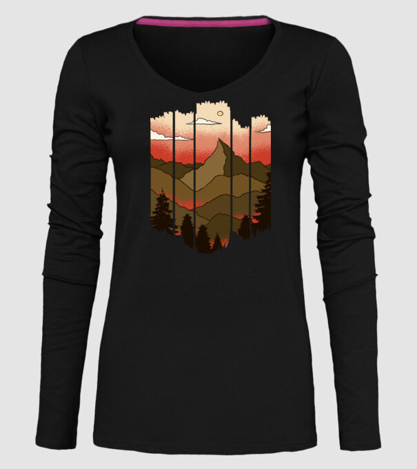 Imagine natură model negru pe tricou