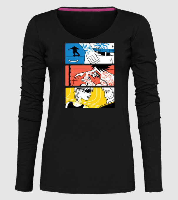 Tatuaj ilustrare model negru pe tricou