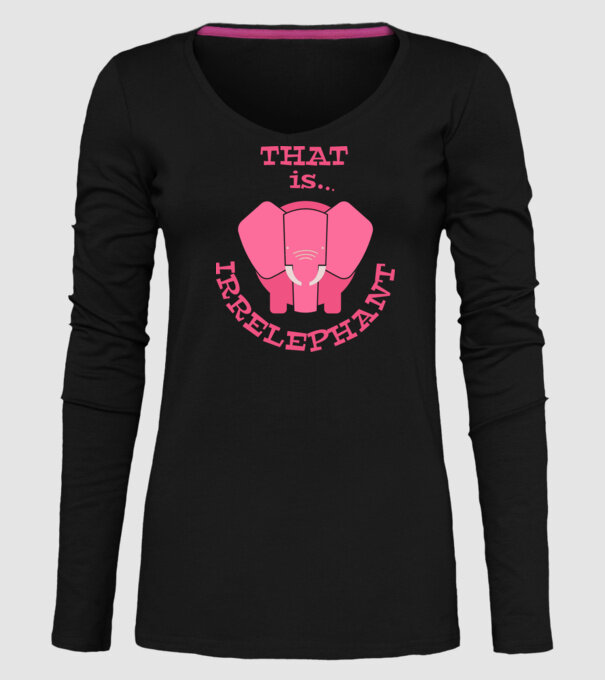 This is irrelephant model negru pe tricou