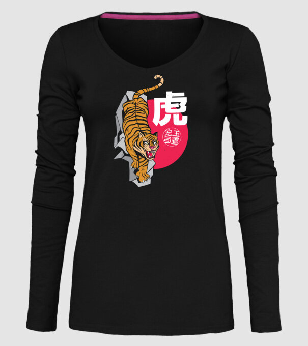 Tigru model negru pe tricou