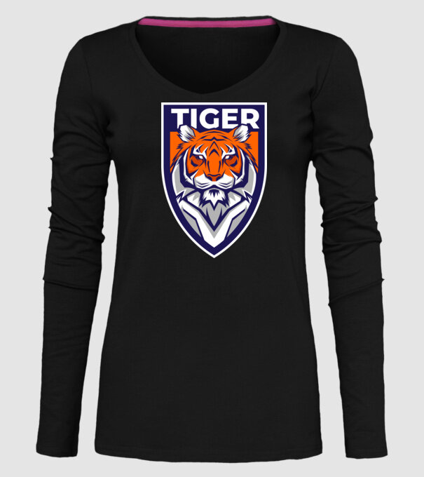 Stemă Tigru model negru pe tricou