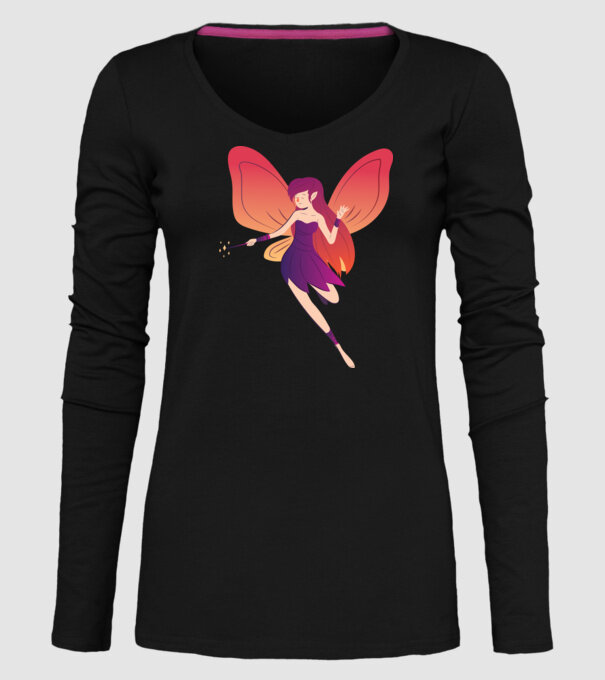 Magia zânelor model negru pe tricou