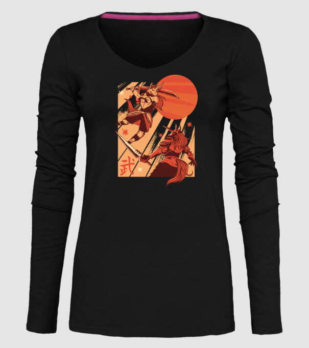 Unicorn Războinic model negru pe tricou