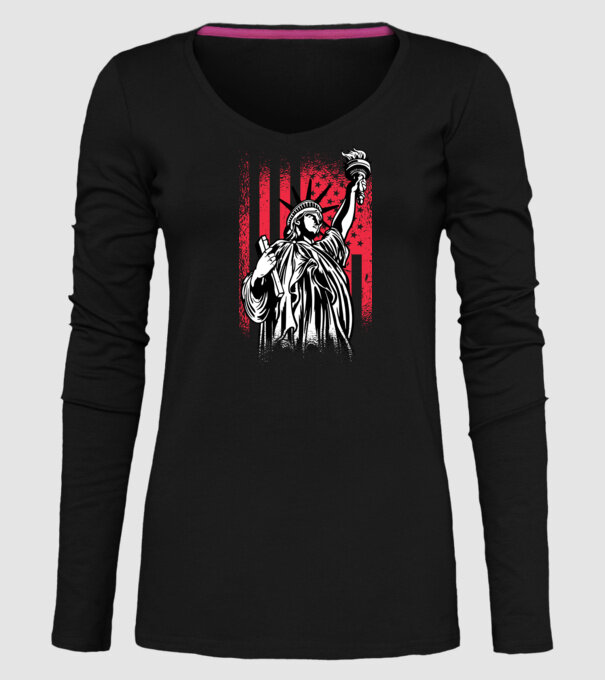 SUA Statuia Libertății model negru pe tricou