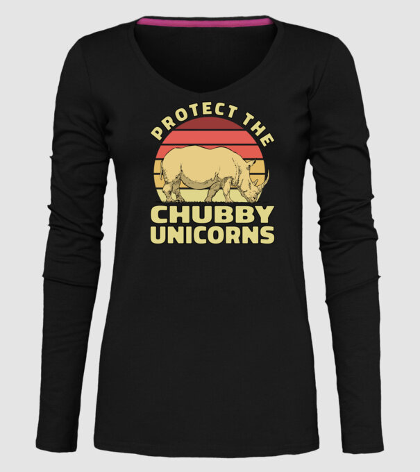 Protejați Unicornii - Rinocerii plinuți model negru pe tricou
