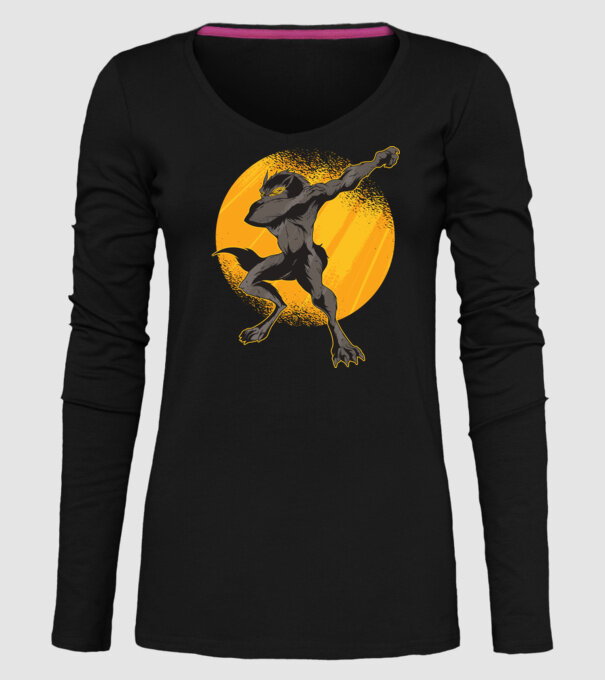 Vârcolac DAB model negru pe tricou