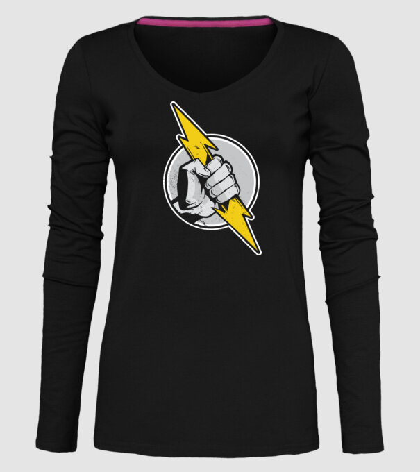 Tricou Electrician model negru pe tricou