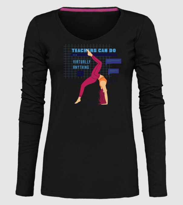Fitness virtual model negru pe tricou