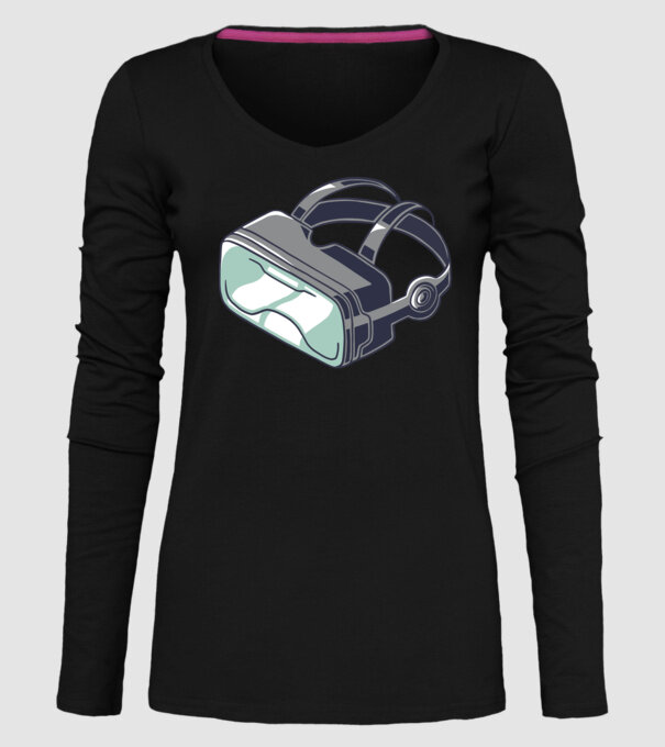 Ochelari VR model negru pe tricou