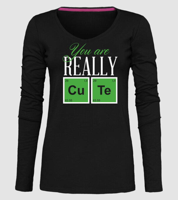 You are really cute model negru pe tricou