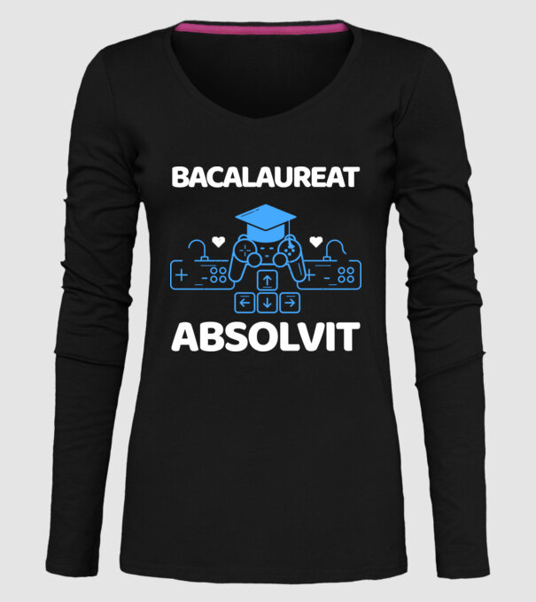 Bacalaureat absolvit model negru pe tricou