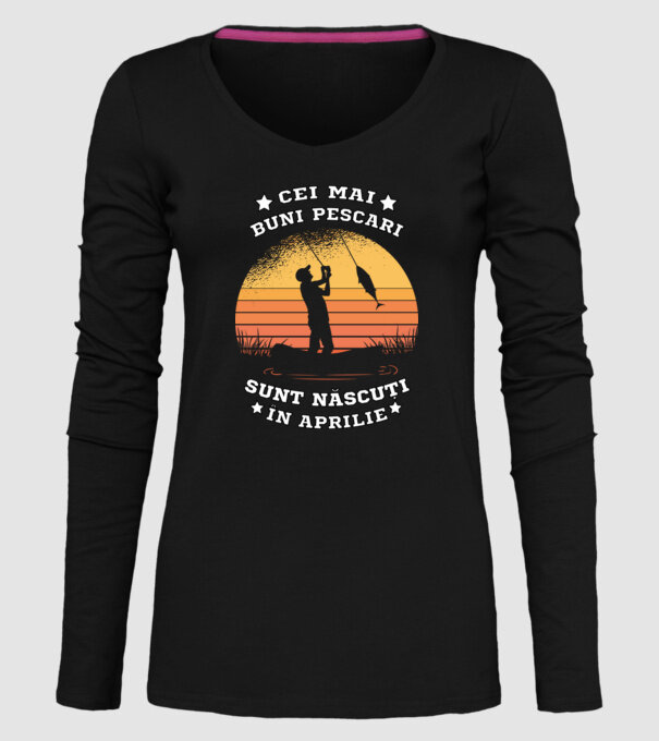 Cei mai buni Pescari sunt născuți în Aprilie model negru pe tricou