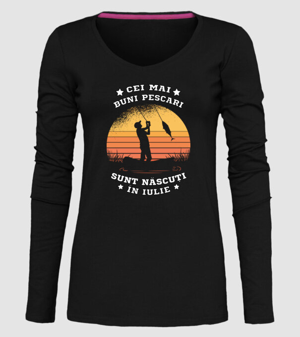 Cei mai buni Pescari sunt născuți în Iulie model negru pe tricou