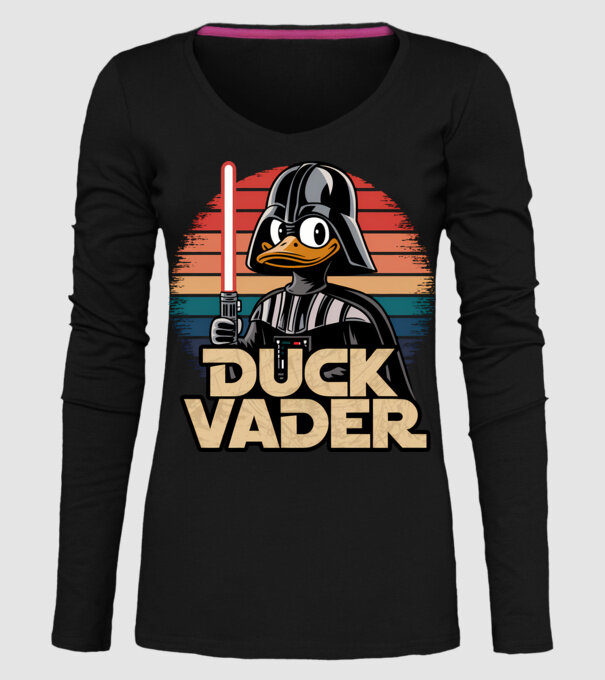 Duck Vader model negru pe tricou