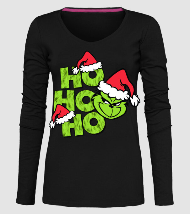 Ho Ho Ho - Grinch model negru pe tricou