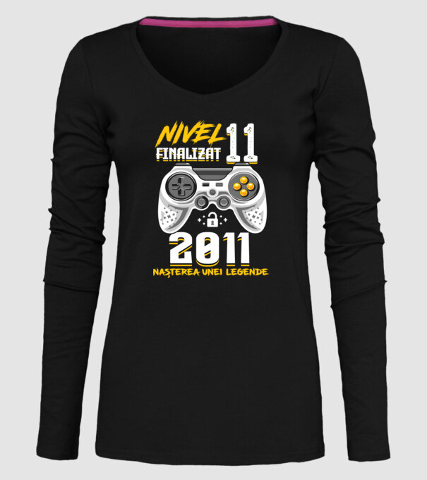 Nivel 11 finalizat. 2011 nașterea unei legende model negru pe tricou