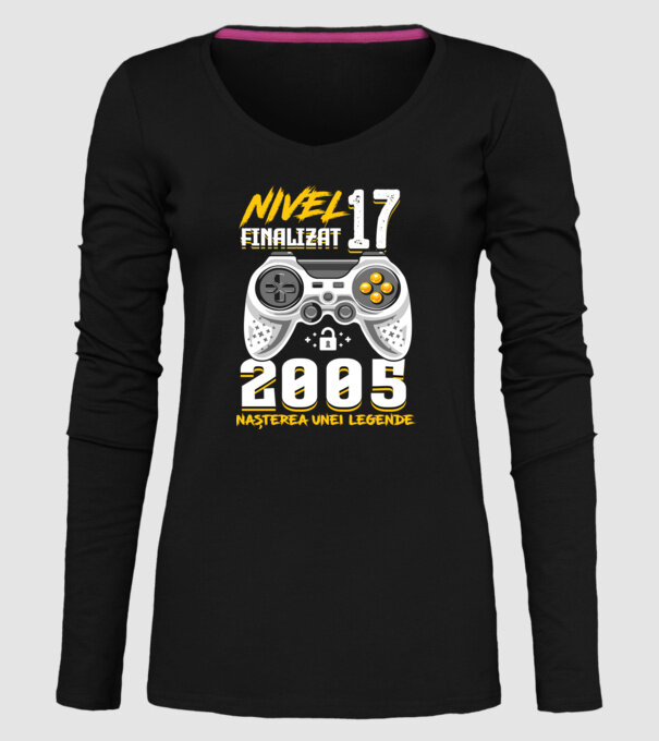 Nivel 17 finalizat. 2005 nașterea unei legende model negru pe tricou