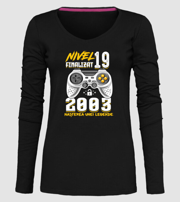 Nivel 19 finalizat. 2003 nașterea unei legende model negru pe tricou