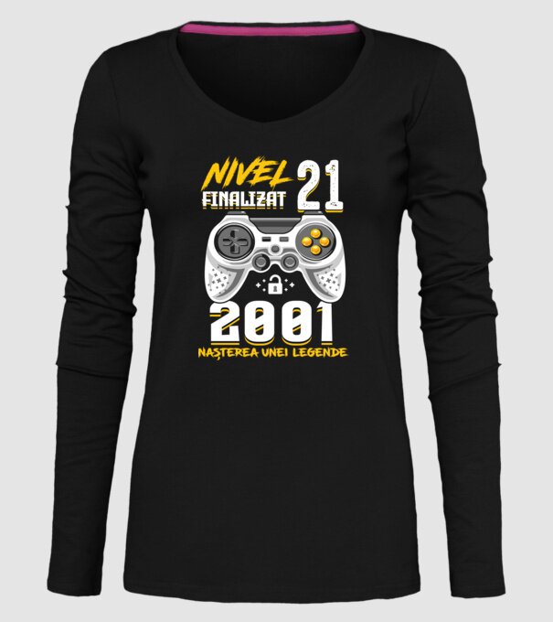 Nivel 21 finalizat. 2001 nașterea unei legende model negru pe tricou