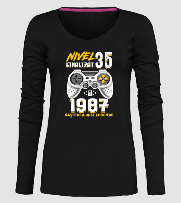 Nivel 35 finalizat. 1987 nașterea unei legende model negru pe tricou