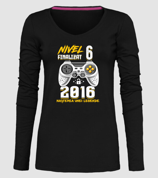 Nivel 6 finalizat. 2016 nașterea unei legende model negru pe tricou