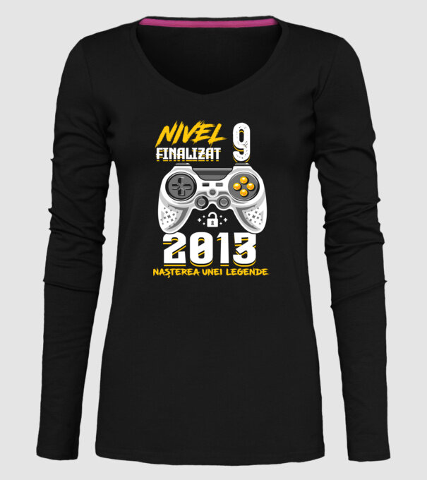 Nivel 9 finalizat. 2013 nașterea unei legende model negru pe tricou