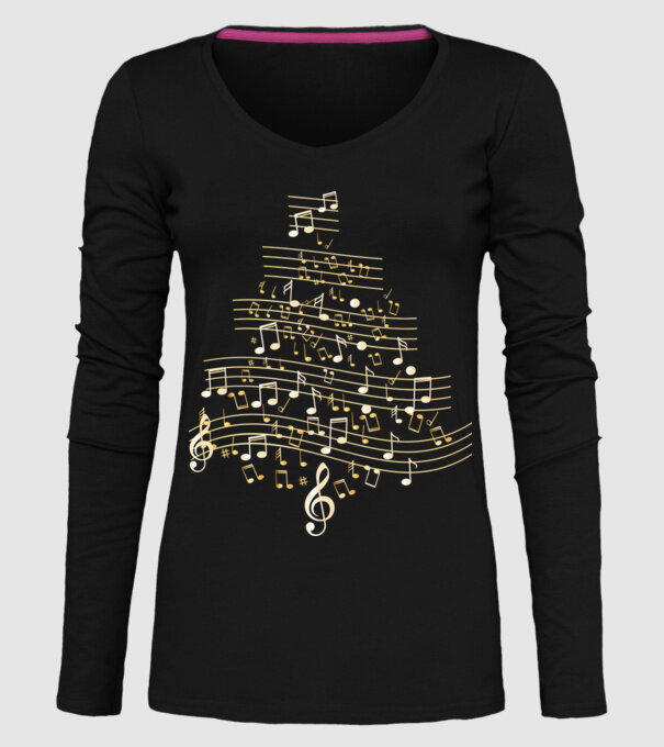 note de Crăciun model negru pe tricou