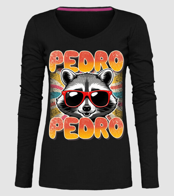 Pedro Pedro groovy retro model negru pe tricou