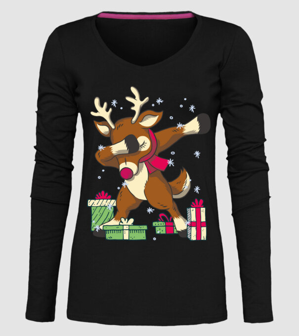 Rudolph DAB model negru pe tricou