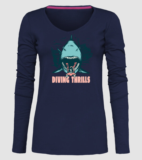 Scufundarea este periculoasă model albastru închis pe tricou