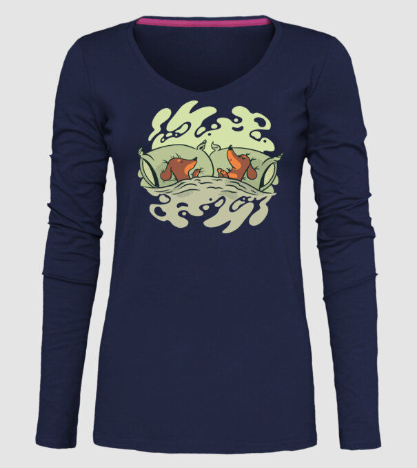 Teckeli dormind model albastru închis pe tricou