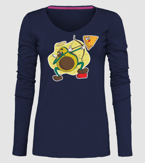 Dragoste de Avocado model albastru închis pe tricou