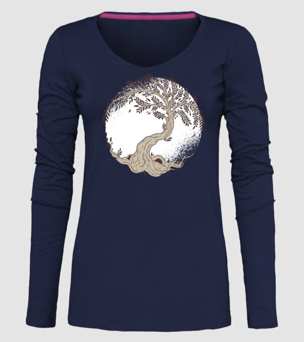 Copacul vieții model albastru închis pe tricou