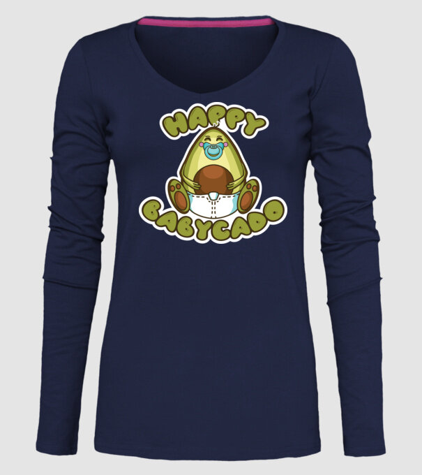 Avocado bebe model albastru închis pe tricou