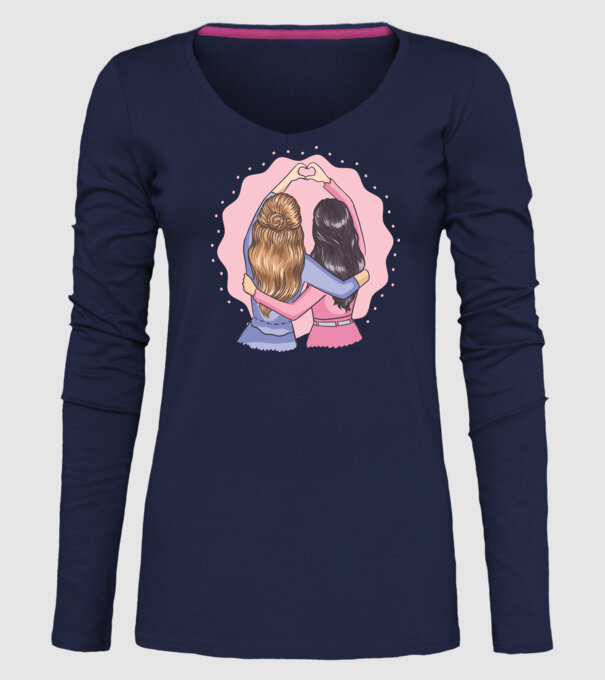 Best Friends Forever - Cele mai bune prietene model albastru închis pe tricou