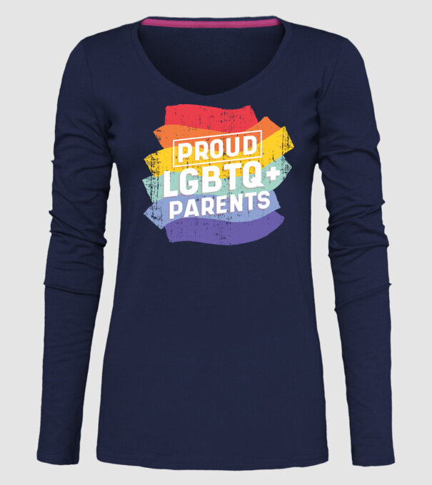 Părinți mândri LGBTQ model albastru închis pe tricou