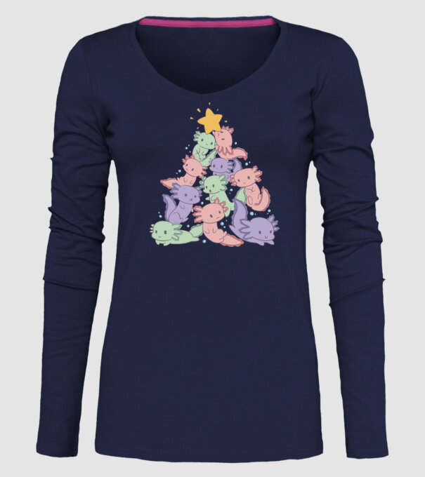 Pom de Crăciun cu monstru drăguț model albastru închis pe tricou