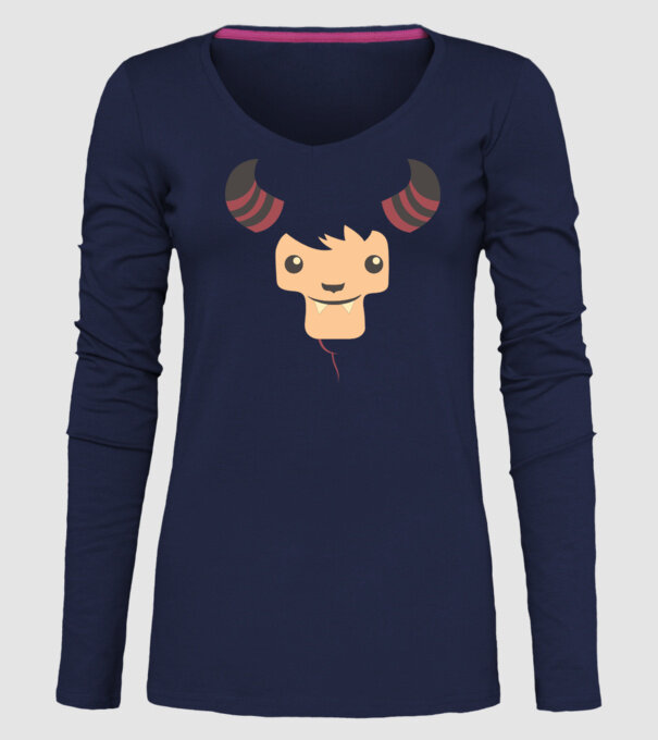 Goat Halloween model albastru închis pe tricou