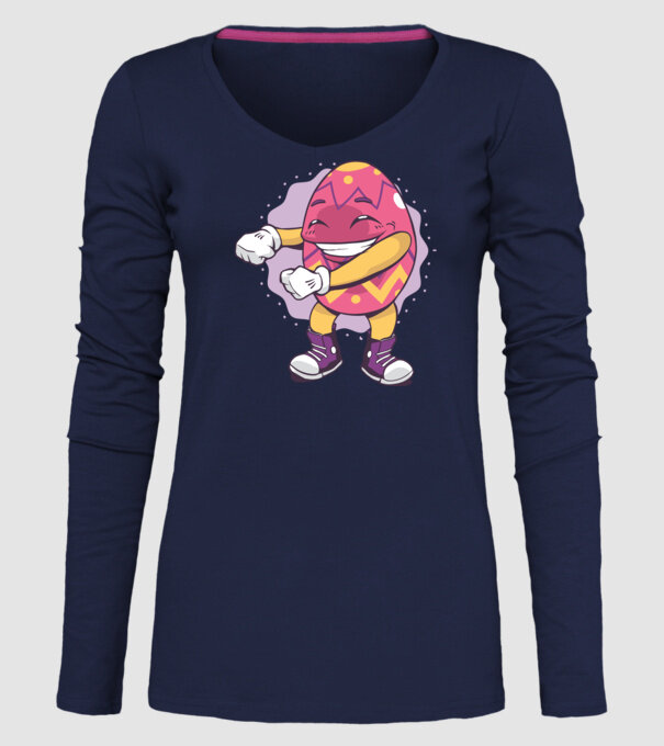 Ouă de Paște DAB model albastru închis pe tricou