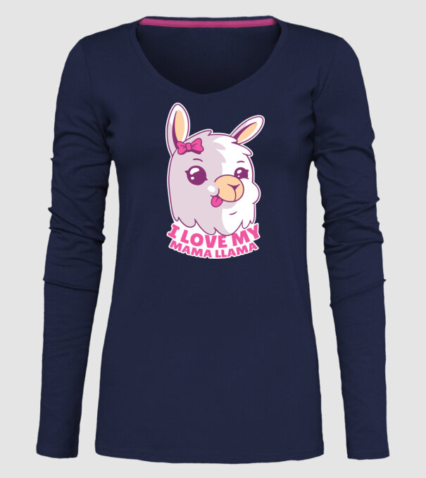 I Love My Papa Llama tricou drăguț cu lamă pentru bunica model albastru închis pe tricou