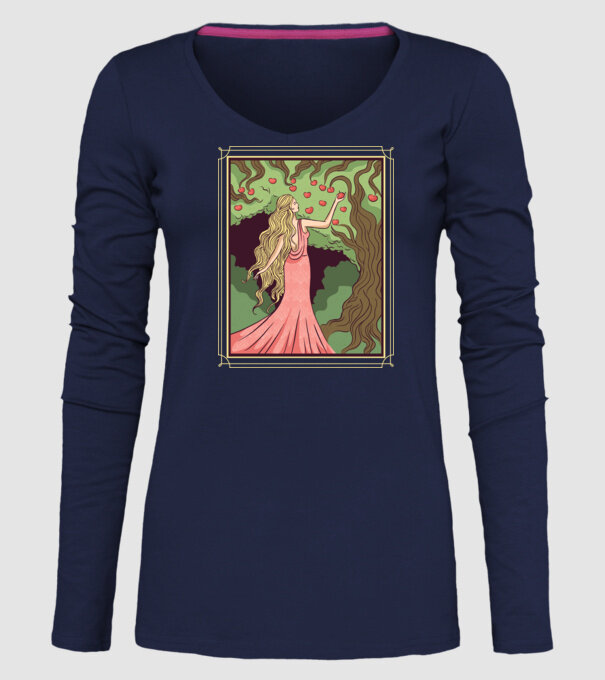 Zeița Idunna model albastru închis pe tricou
