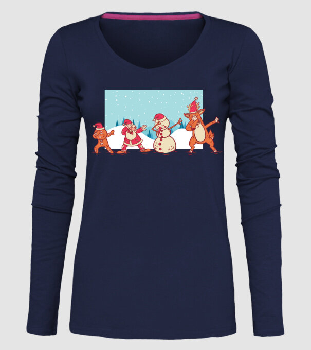 Crăciun DAB model albastru închis pe tricou
