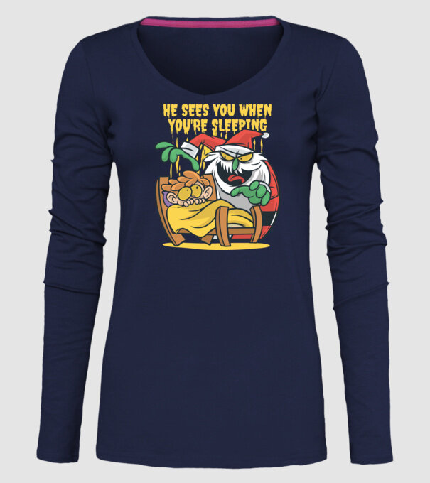 Elf de Crăciun model albastru închis pe tricou
