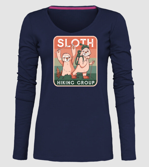 Grupul de amatori de drumeție Leneș model albastru închis pe tricou