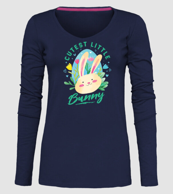 Cel mai dulce iepuraș model albastru închis pe tricou
