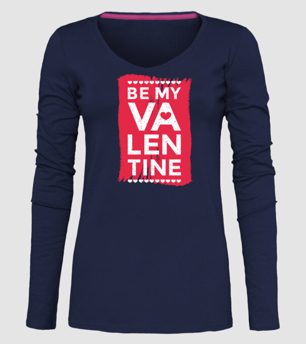 'Fii dragostea mea Tricou drăguț pentru Valentine''s Day' model albastru închis pe tricou