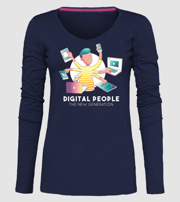 Oamenii multitasking sunt generația viitoare model albastru închis pe tricou