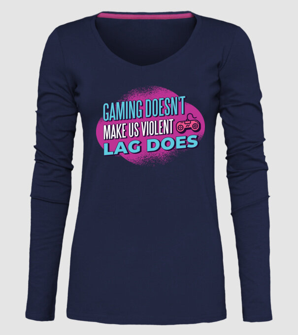 Nu jocul te face agresiv, ci LAG-ul model albastru închis pe tricou