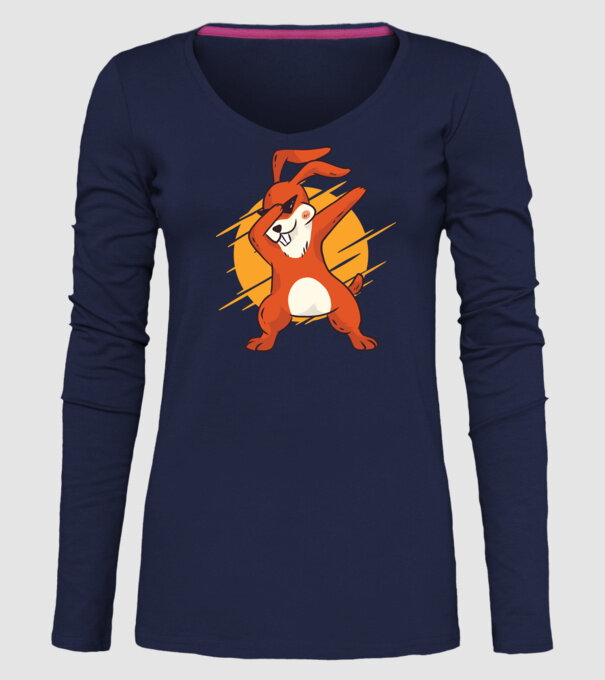 Iepuraș DAB model albastru închis pe tricou