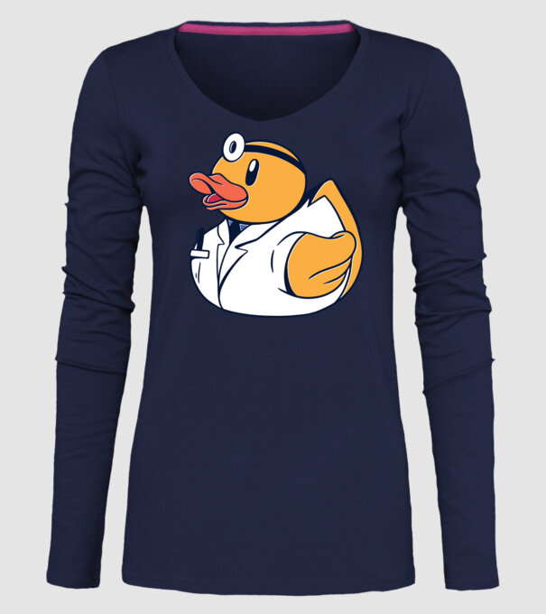 Medic Rățușcă de cauciuc model albastru închis pe tricou
